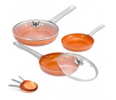 Set De 3 Poêles Cuivre 